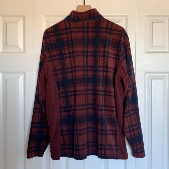 Columbia Men’s Pine Ridge Plaid Fleece Three Quarter Zip Pullover Sz L - Picture 6 of 8